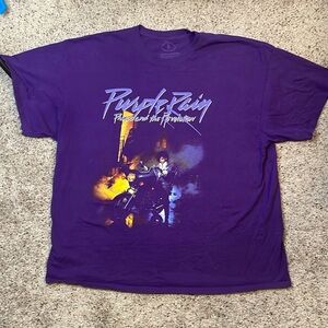 Official Prince Estate PURPLE RAIN T-Shirt Adult 2XL Short Sleeve Cotton